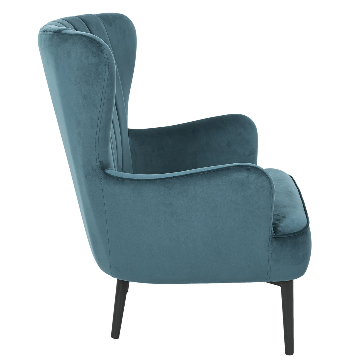Fauteuil Heaven Velours Bleu Paon