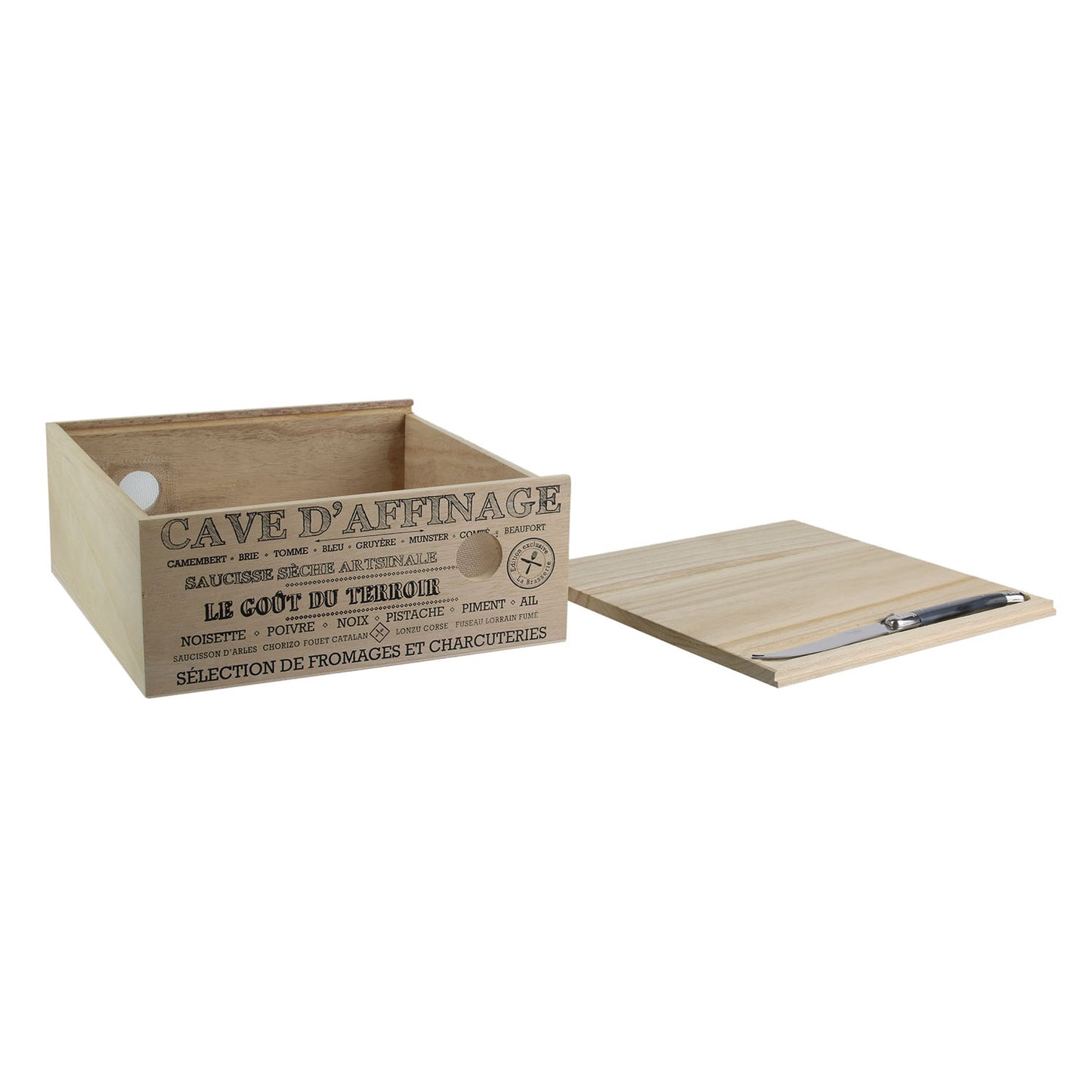 Cave A Fromage Bois Avec Couteau