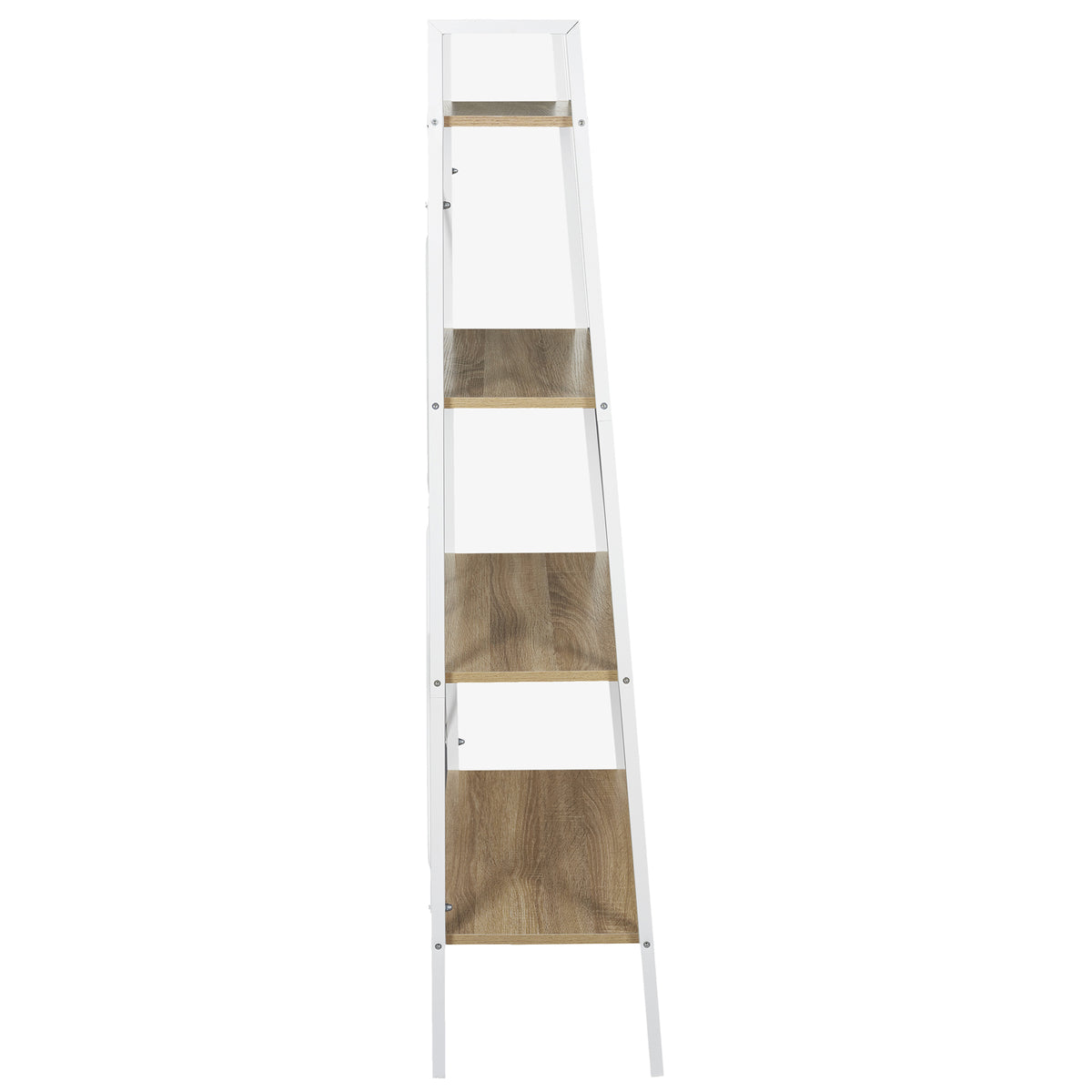 Etagere Bois Et Metal Blanc 148X60X32.5Cm